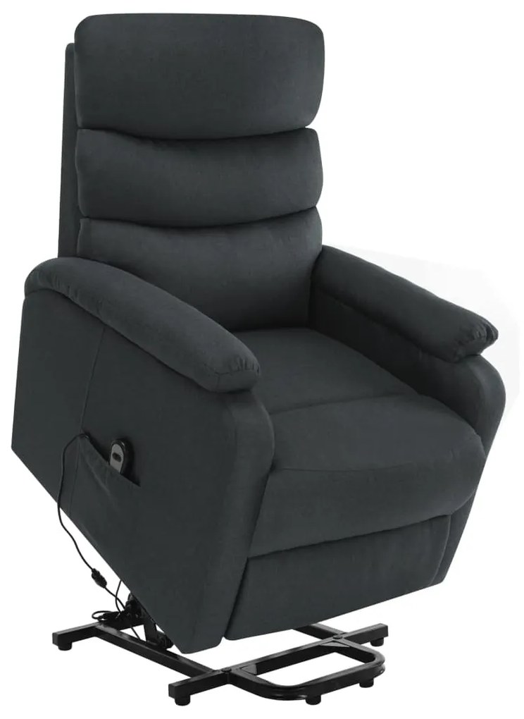 321247 vidaXL Fotoliu de masaj rabatabil vertical, gri închis, textil