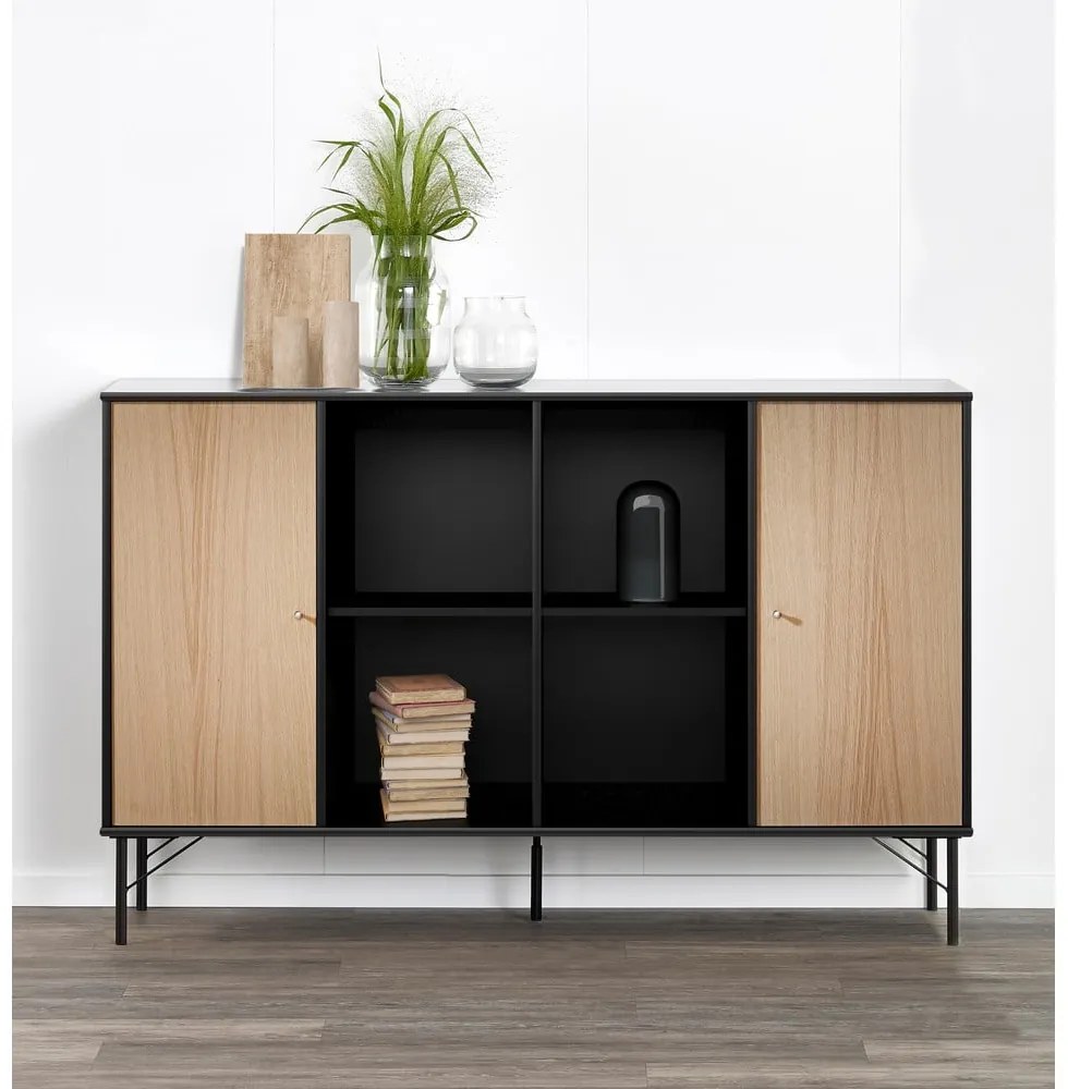 Sistem de rafturi modulare negru 136x69 cm Mistral Kubus - Hammel Furniture