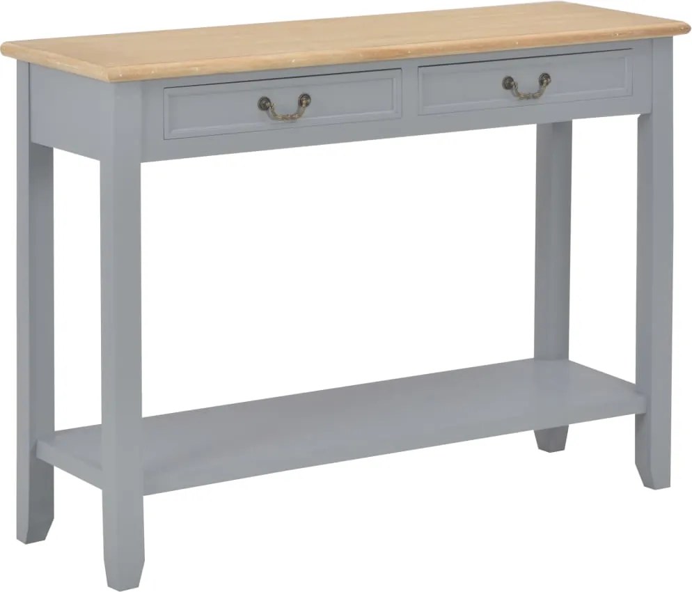 vidaXL Masă consolă, gri, 110 x 35 x 80 cm, lemn