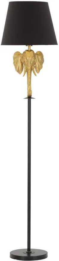 Lampadar auriu/negru din metal, Soclu E27 Max 40W, ∅ 37 cm, Elephant Mauro Ferretti