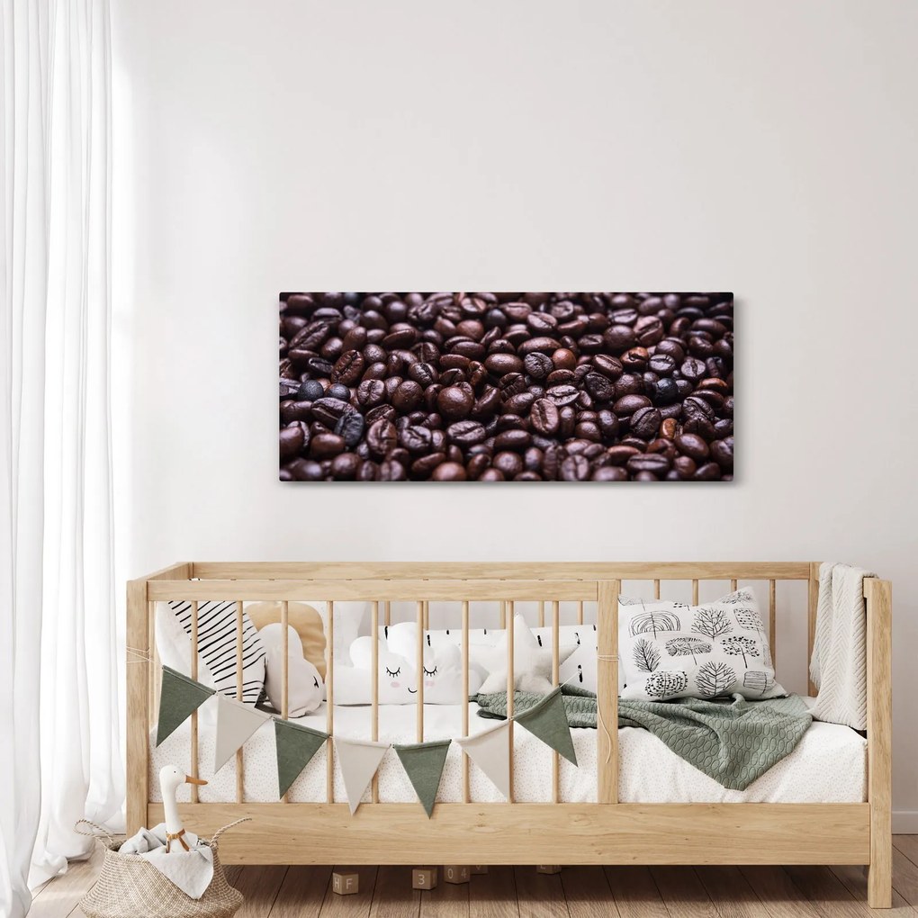 Tablou cu boabe de cafea (120x50 cm)