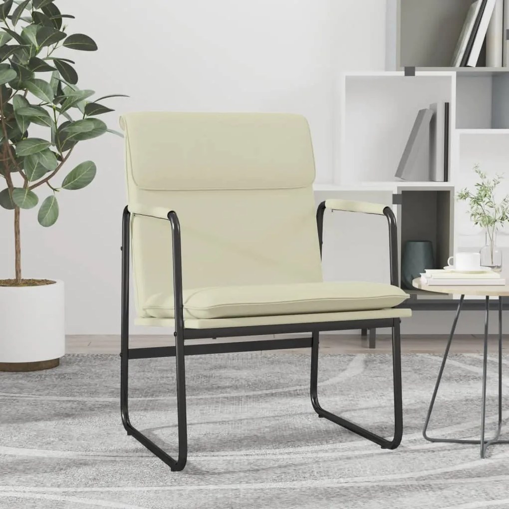 351361 vidaXL Scaun de relaxare, crem, 55x64x80 cm, piele artificială