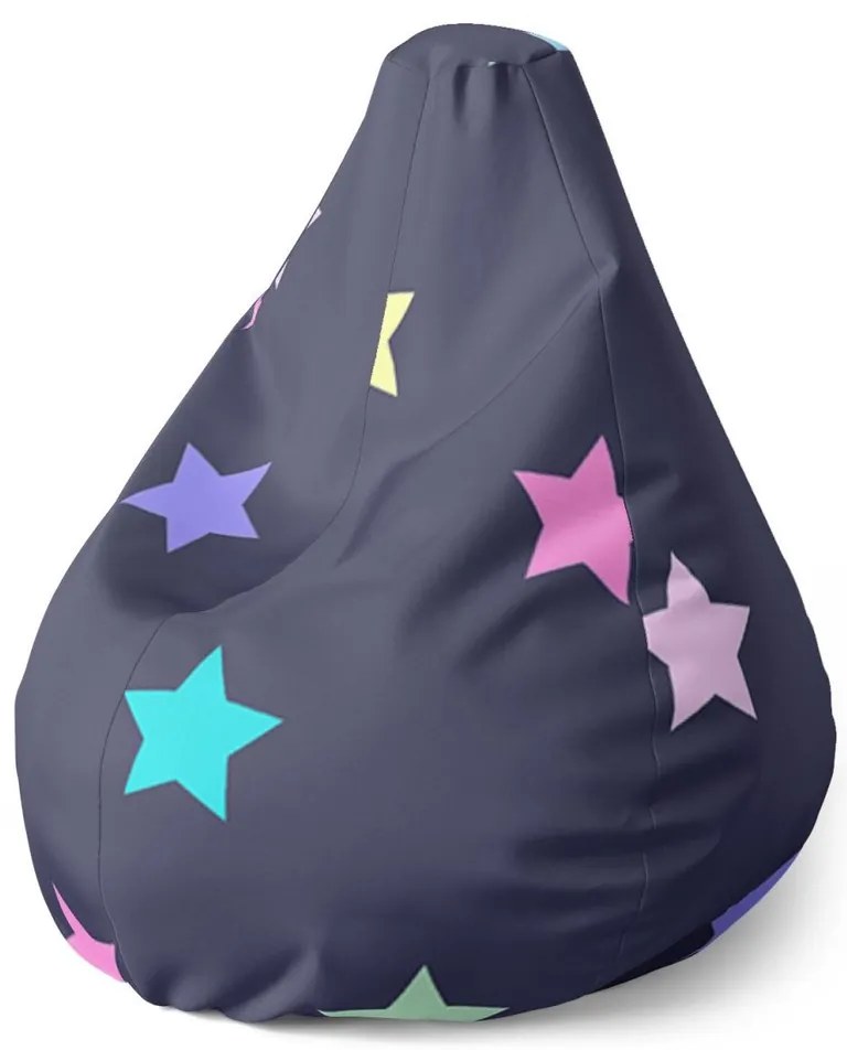 Sac de șezut Pear stele pe albastru - pentru copii, colorat
