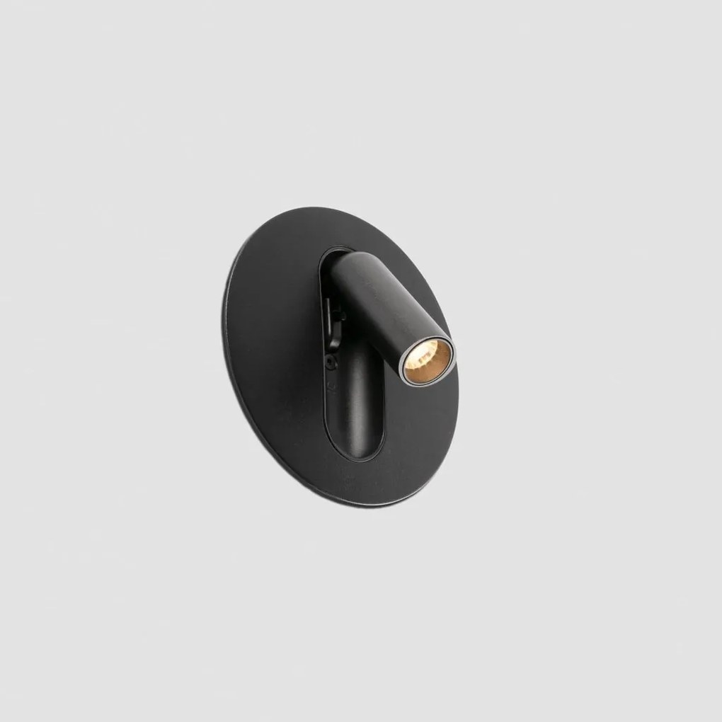 Aplica cu reader LED directionabil stil minimalist TIMIT negru