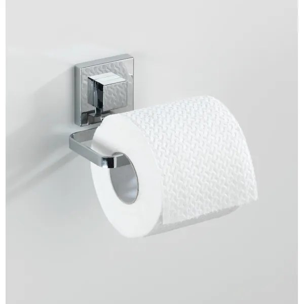 WENKO 22687100 - Suport pentru hârtie igienică VACUUM-LOC QUADRO ED, 14 x 11 cm, crom lucios