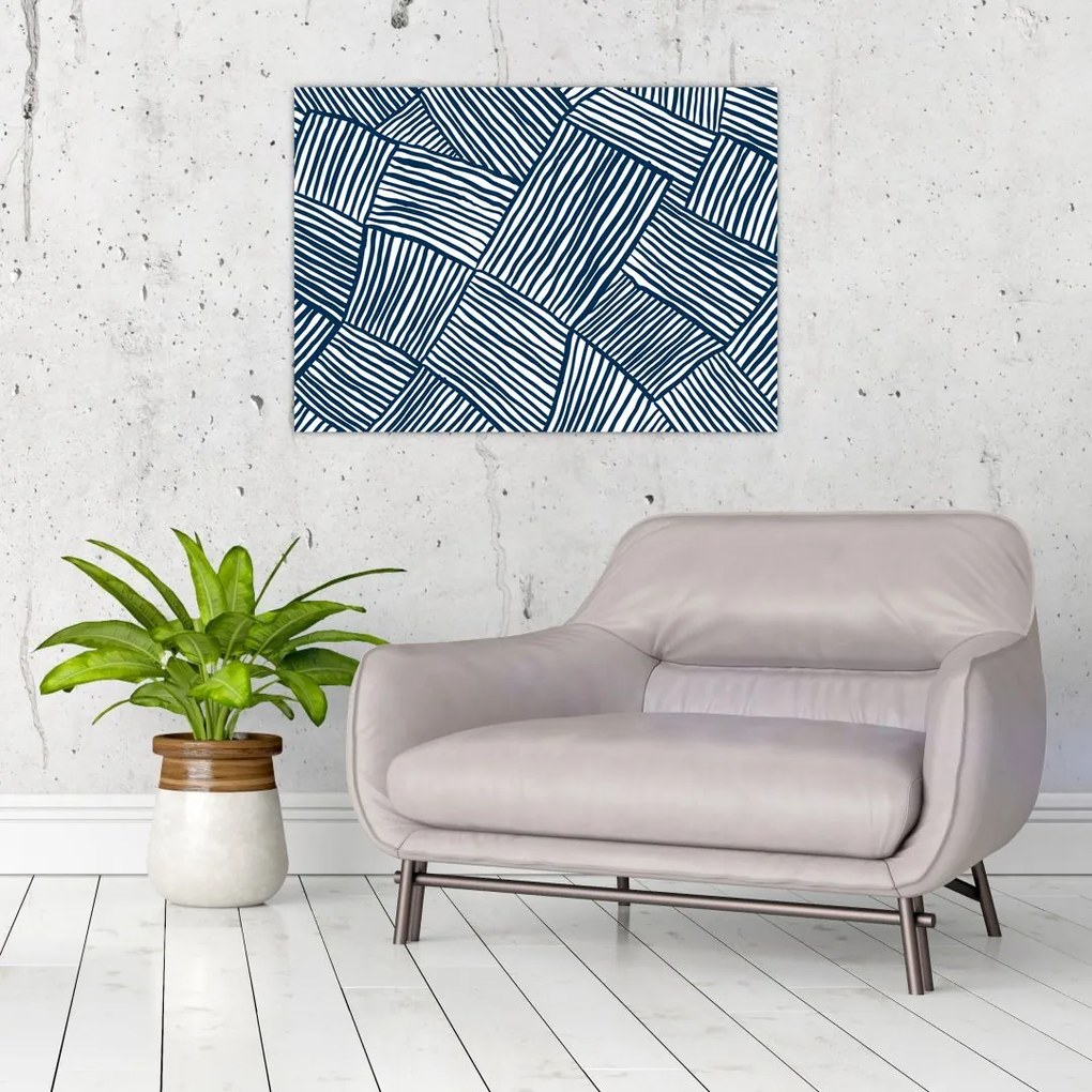 Tablou pe sticlă - linie 3D (70x50 cm)