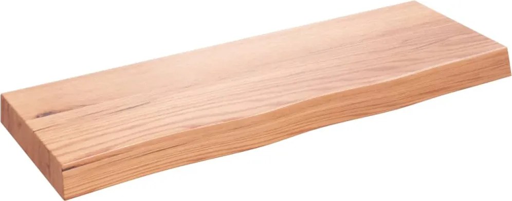 vidaXL Raft de perete maro deschis 80x30x(2-6) cm lemn stejar tratat