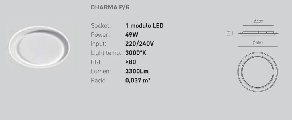 Plafoniera LED moderna DHARMA 55cm