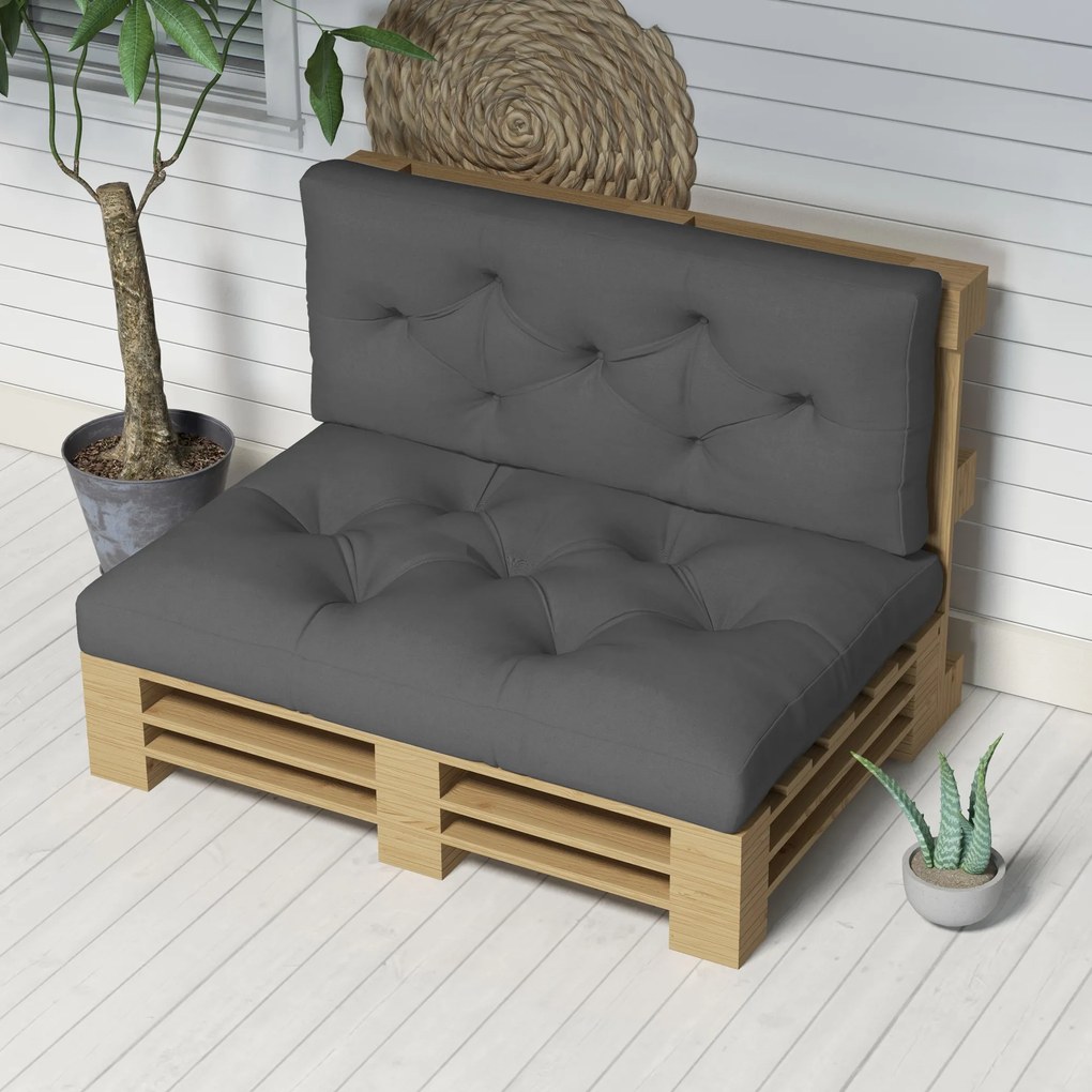 Outsunny Set de 2 Perne pentru Sezut si Spatar pentru Exterior