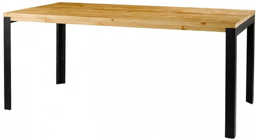 Masa dining din lemn de pin si metal 90x180 cm City Zago