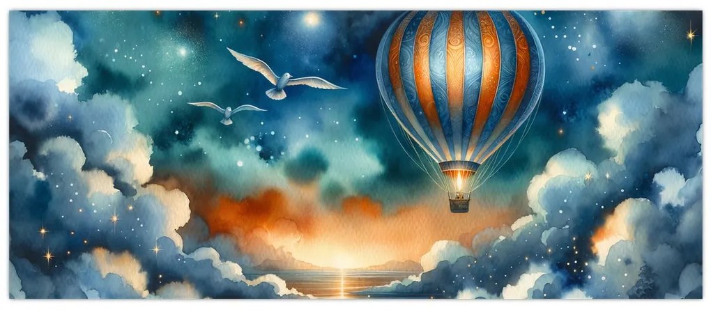 Tablou - Zbor sub cerul nopții (120x50 cm)