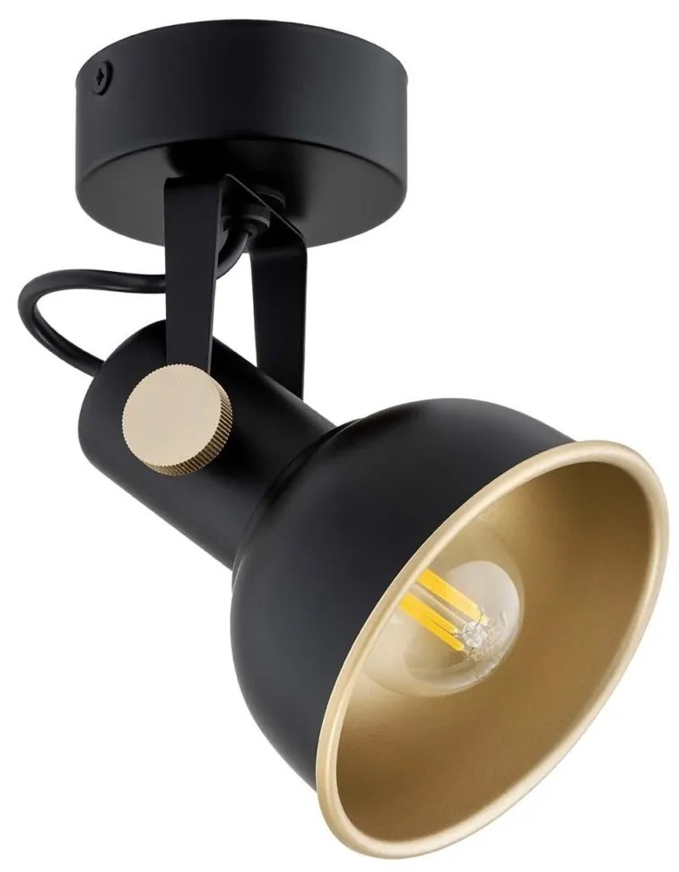 Aplica de perete / tavan cu spot directionabil design modern Lenora negru