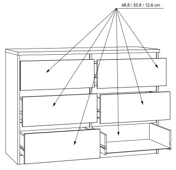 Comodă MAO cu sertare, stejar artisan
