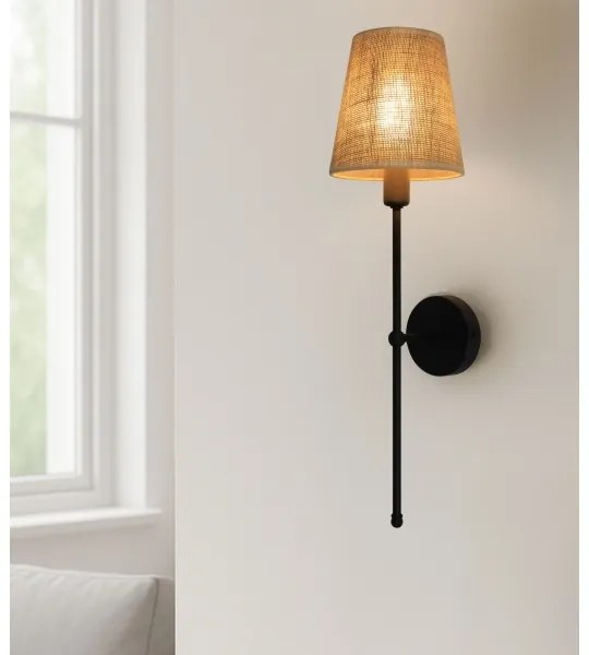Lampă de perete MADELA 1xE14/40W/230V iută/neagră