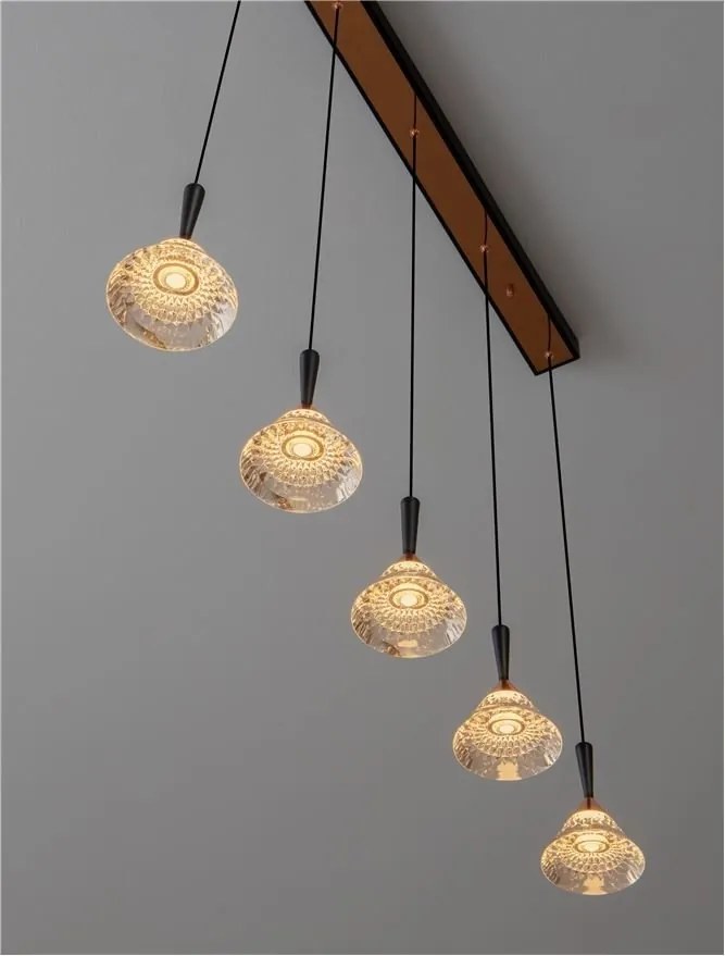 Lustra cu 5 pendule LED design modern PALUZ