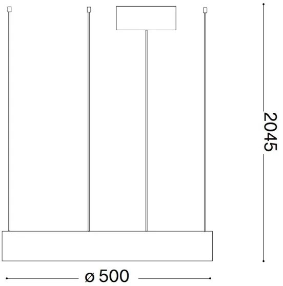 Lustră LED pe cablu Ideal Lux ORACLE LED/28W/230V 3000K d. 50 cm CRI 90 alb