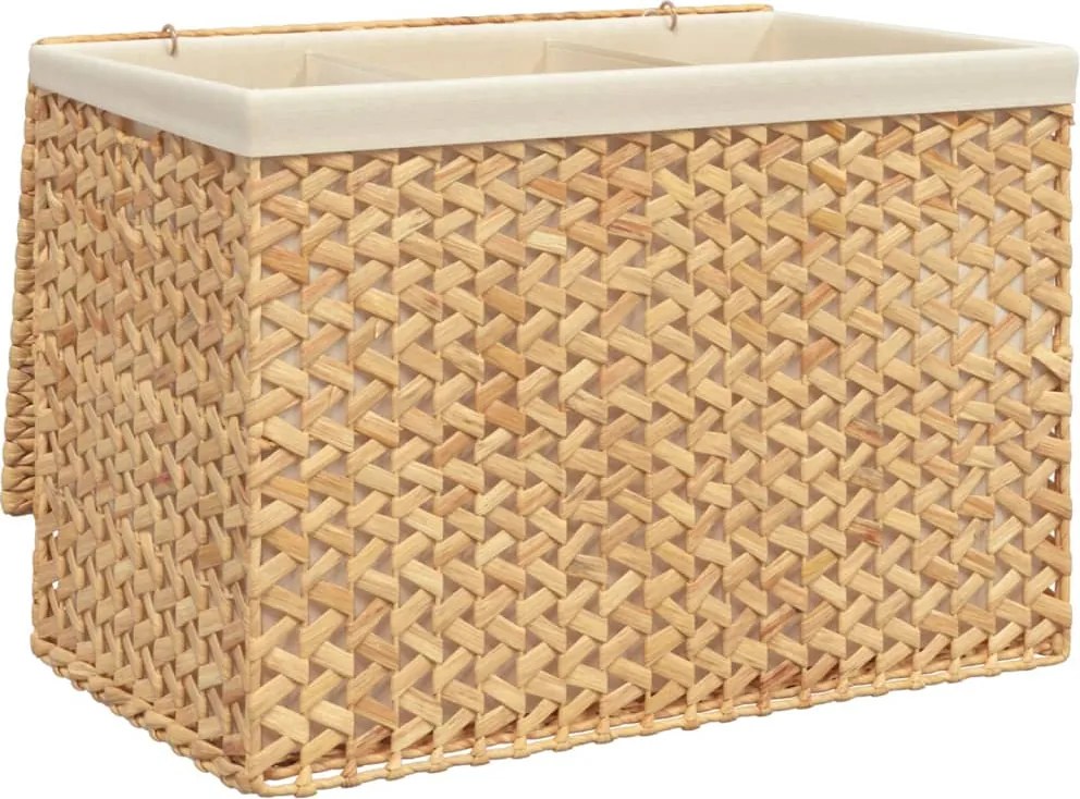 vidaXL Coș de rufe cu 3 secțiuni 75x42,5x52 cm zambilă de apă