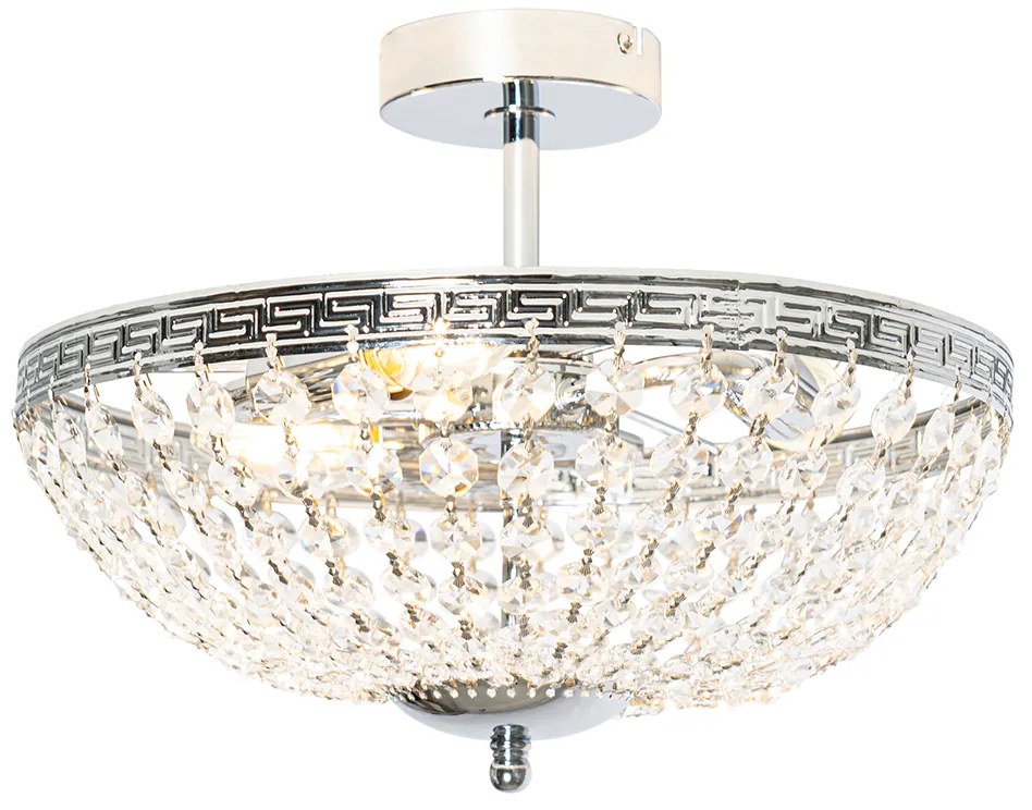 Plafonieră clasică din oțel cu cristal cu 3 lumini - Mondrian