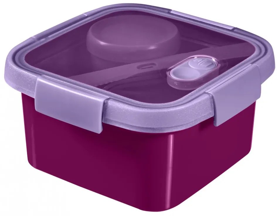 Cutie de călătorie cu tacâmuri SMART TO GO 1,1L - violet