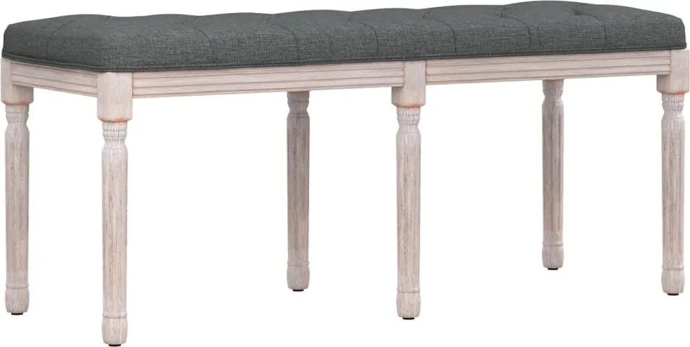 vidaXL Bancă, gri închis, 110x40x49 cm, textil