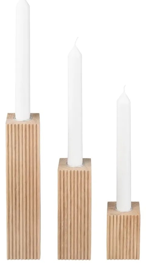 Sfeșnice 3 buc. din lemn Dreva – Blomus