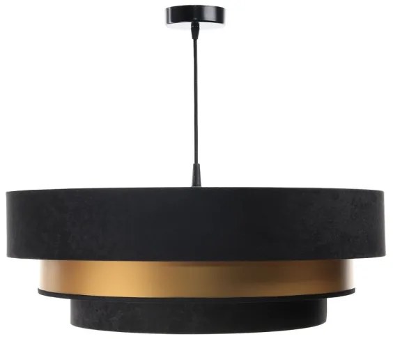 Lustr TRINITI pe cablu 1xE27/60W/230V negru/auriu