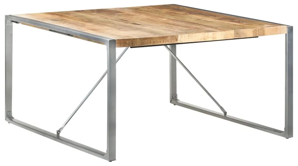vidaXL Masă de bucătărie, 140x140x75 cm, lemn de mango nefinisat