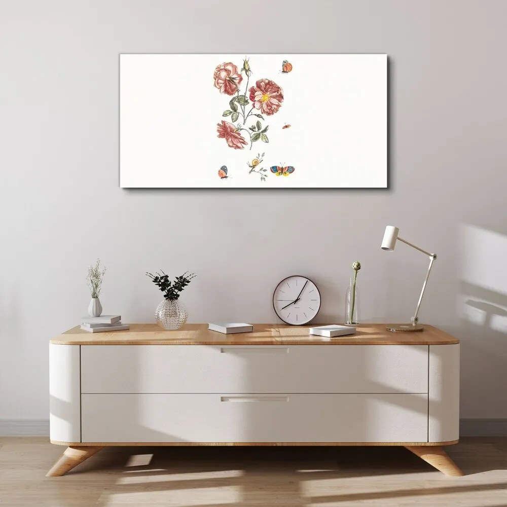Tablou canvas Flori Plante Fluture