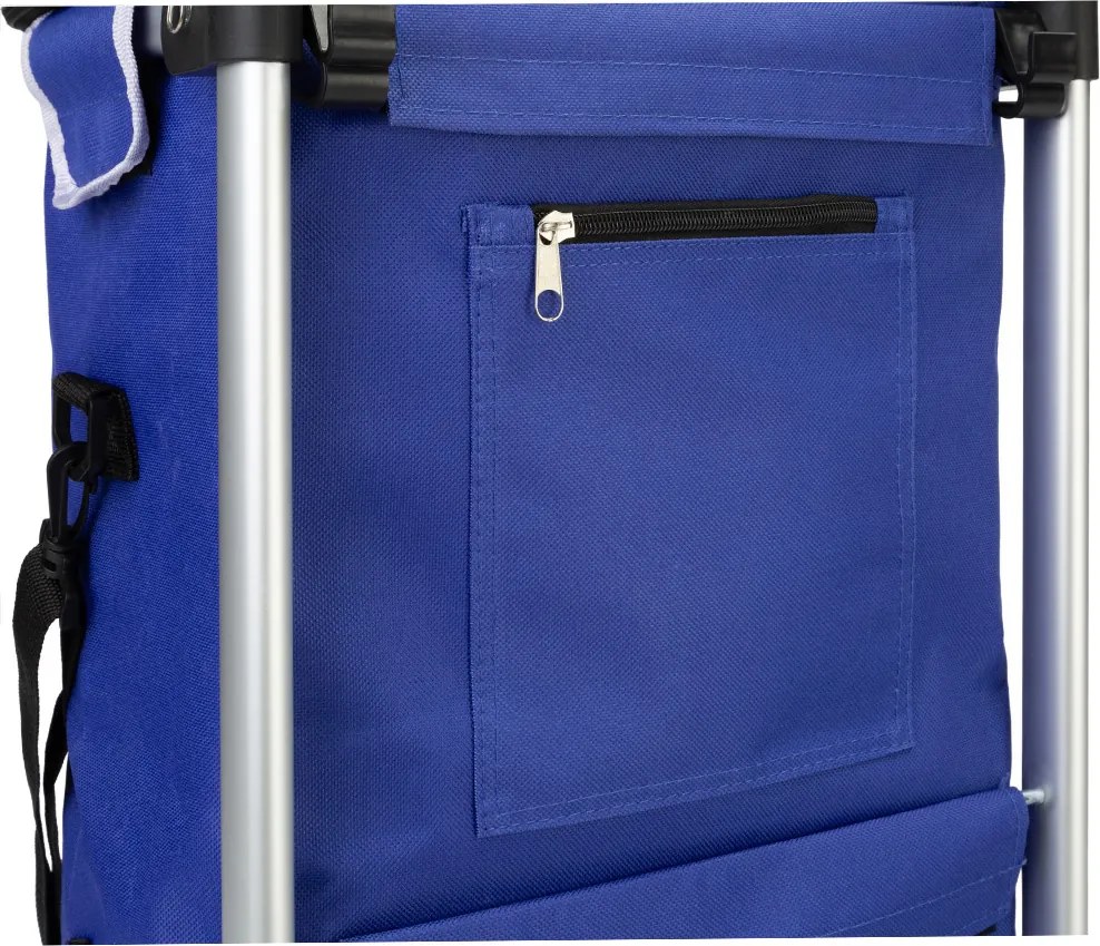 Carucior cumparaturi 36 L Aluminiu Albastru 31 x 24 x 54 cm