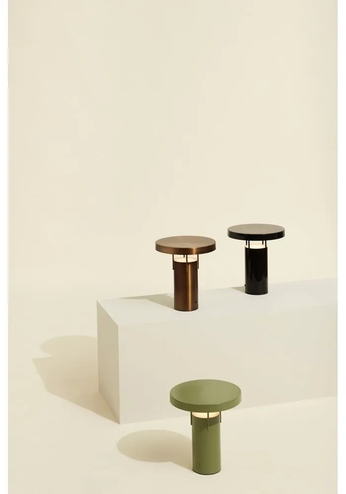 Veioză în culoarea bronz LED cu intensitate reglabilă cu abajur din metal (înălțime 28 cm) BringMe – Hübsch