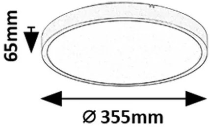 Plafoniera pentru baie, Protectie IP44 Alenzo D-35,5cm negru, alb