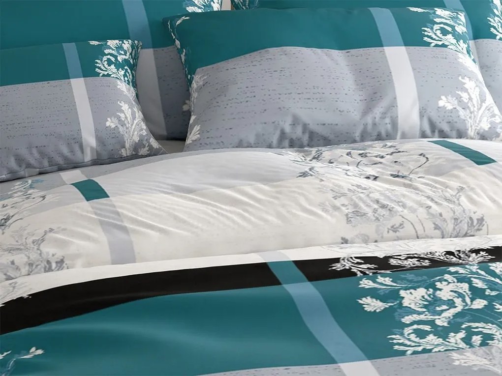 Lenjerie de pat din polibumbac LUXURY turcoaz Dimensiune lenjerie de pat: 70 x 90 cm | 140 x 200 cm