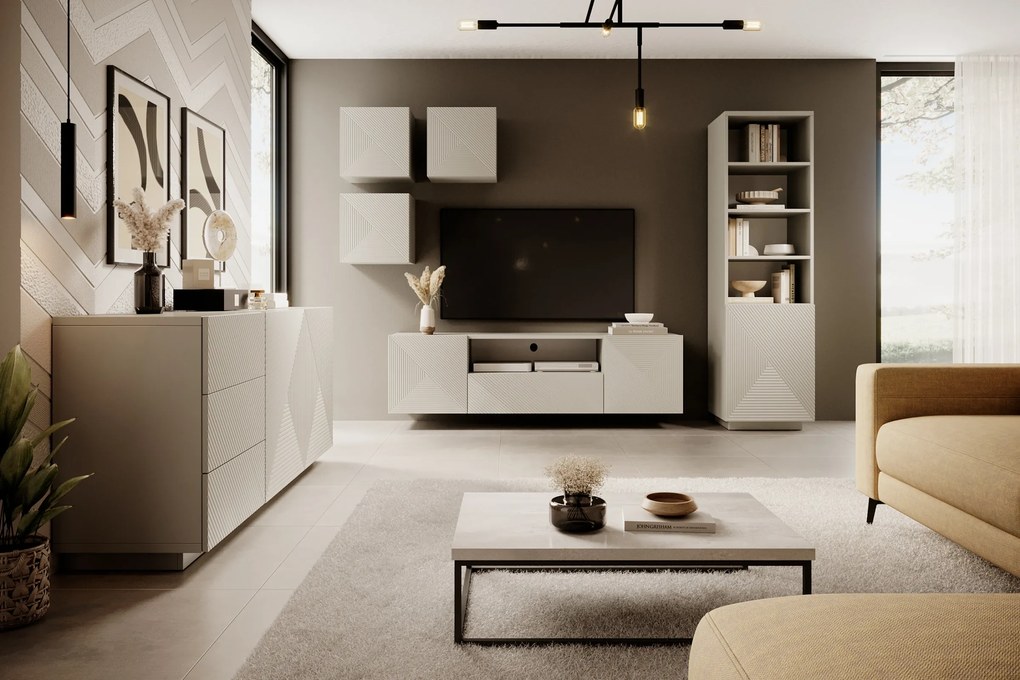 Comodă Asha 167 cm cu două uși și sertare - casmir