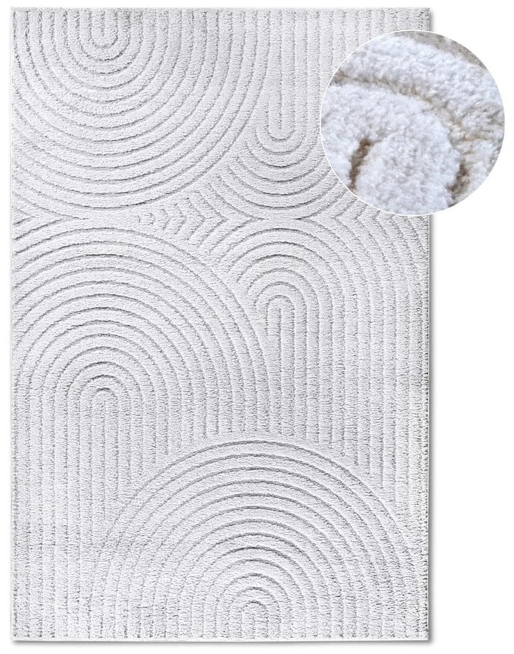 Covor alb 160x235 cm Panglao New York White – Elle Decoration