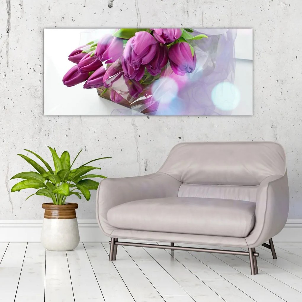 Tablou - buchet de lalele (120x50 cm)