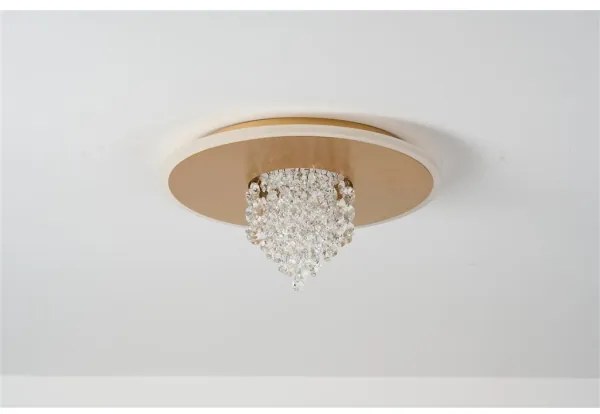 Searchlight 21126-32GO - Plafonieră LED dimabilă DELUGE 20W/230V, diametru 31,5 cm, auriu