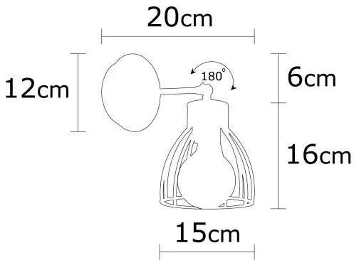Spot de perete KEMAH 1xE27/100W/230V