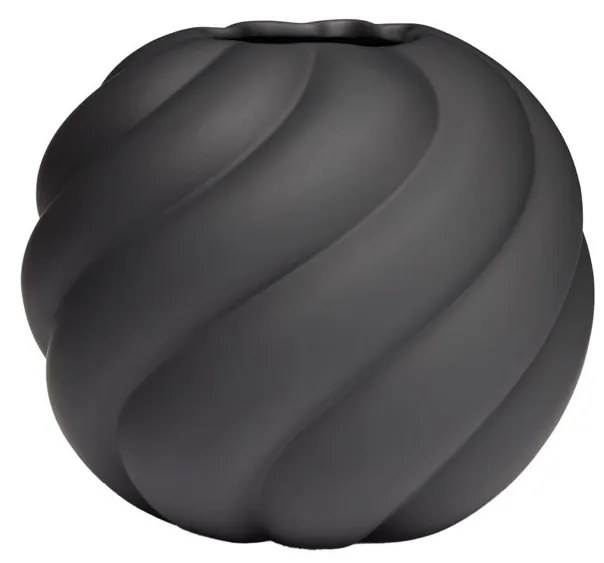 Vasă Twist Ball, 20cm, neagră - COOEE
