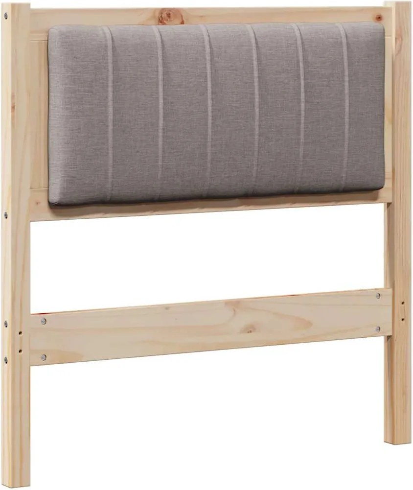 vidaXL Tăblie tapițată cu headboard Maro 80 cm Lemn de pin masiv