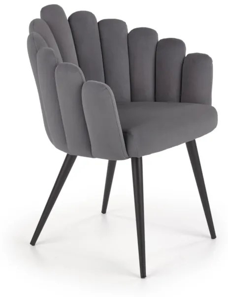 Supermobel Scaun K410, 65x85x62, velvet albastru