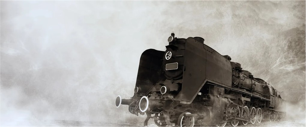 Tablou - Tren în ceață (120x50 cm)