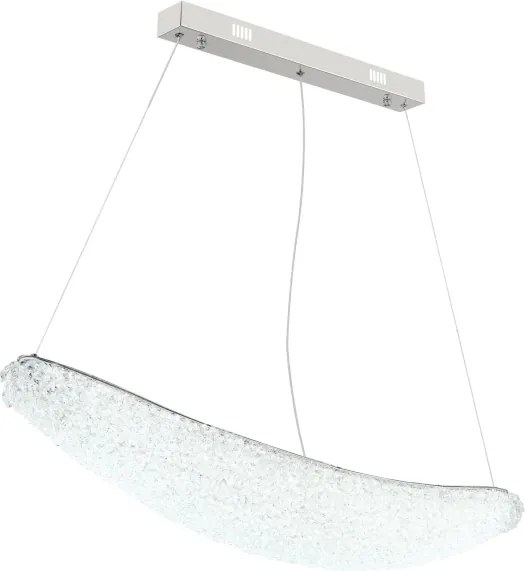Globo 68524-40 - Lustru LED dimabil pe cablu KRISTALLA LED/40W/230V crom lucios + telecomandă
