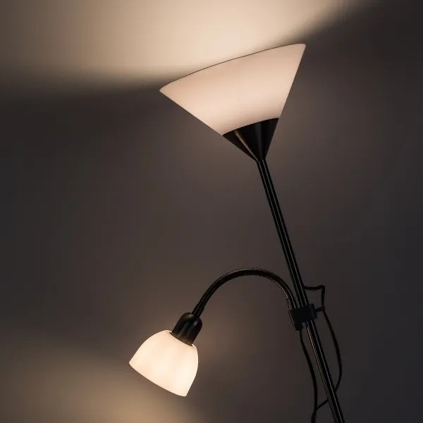 Brilagi - Lampă de podea ARIANA 1xE27/100W/230V + 1xE14/25W crom mat