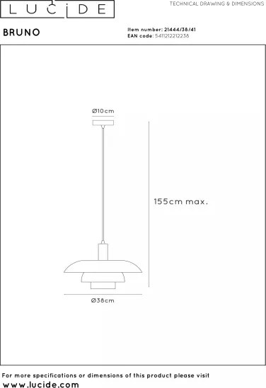 Lucide 21444/38/41 - Lustru suspendat pe cablu BRUNO 1xE27/40W/230V bej