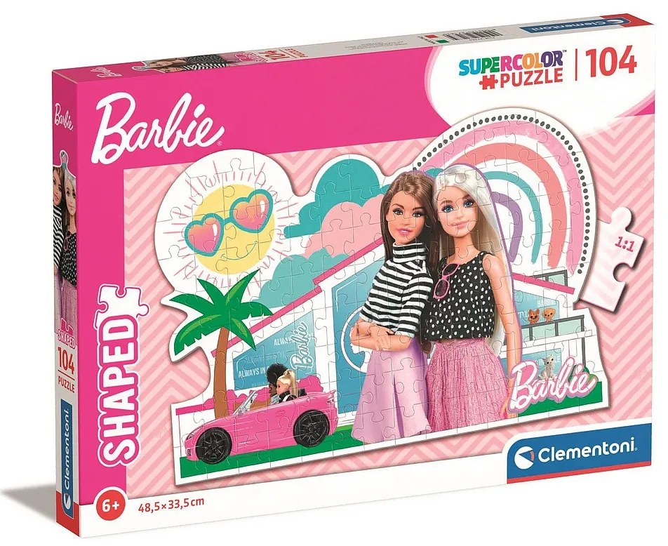 Barbie House Puzzle de formă de 104 piese Clementoni