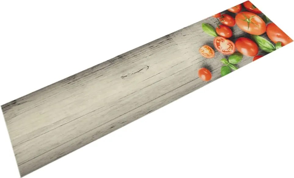 vidaXL Covor de bucătărie lavabil, model roșii, 60x300 cm, catifea