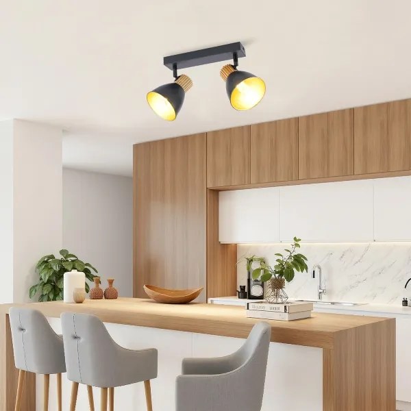 Brilagi - Spot ODENSE 2xE14/10W/230V lemn/negru