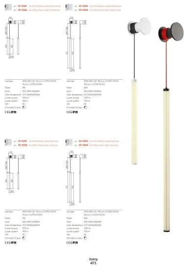 Redo 01-3363 SWING - Aplica de perete LED, 16W, 230V, dimmabilă, 3000/4000K, CRI 90, albă