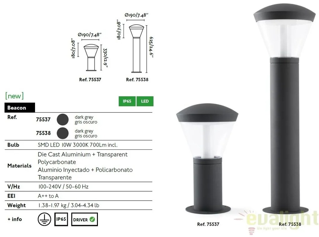 STALP LED EXTERIOR DESIGN MODERN 75538 SHELBY L
