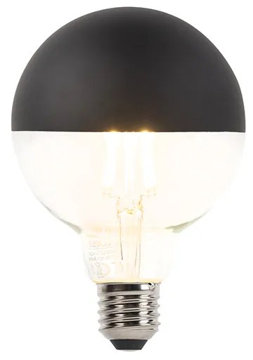 Set 5 becuri Oglindă cu cap lampă cu filament LED E27 reglabilă G95 negru 550lm 2700K